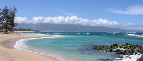 Sun-loungers, beach towels