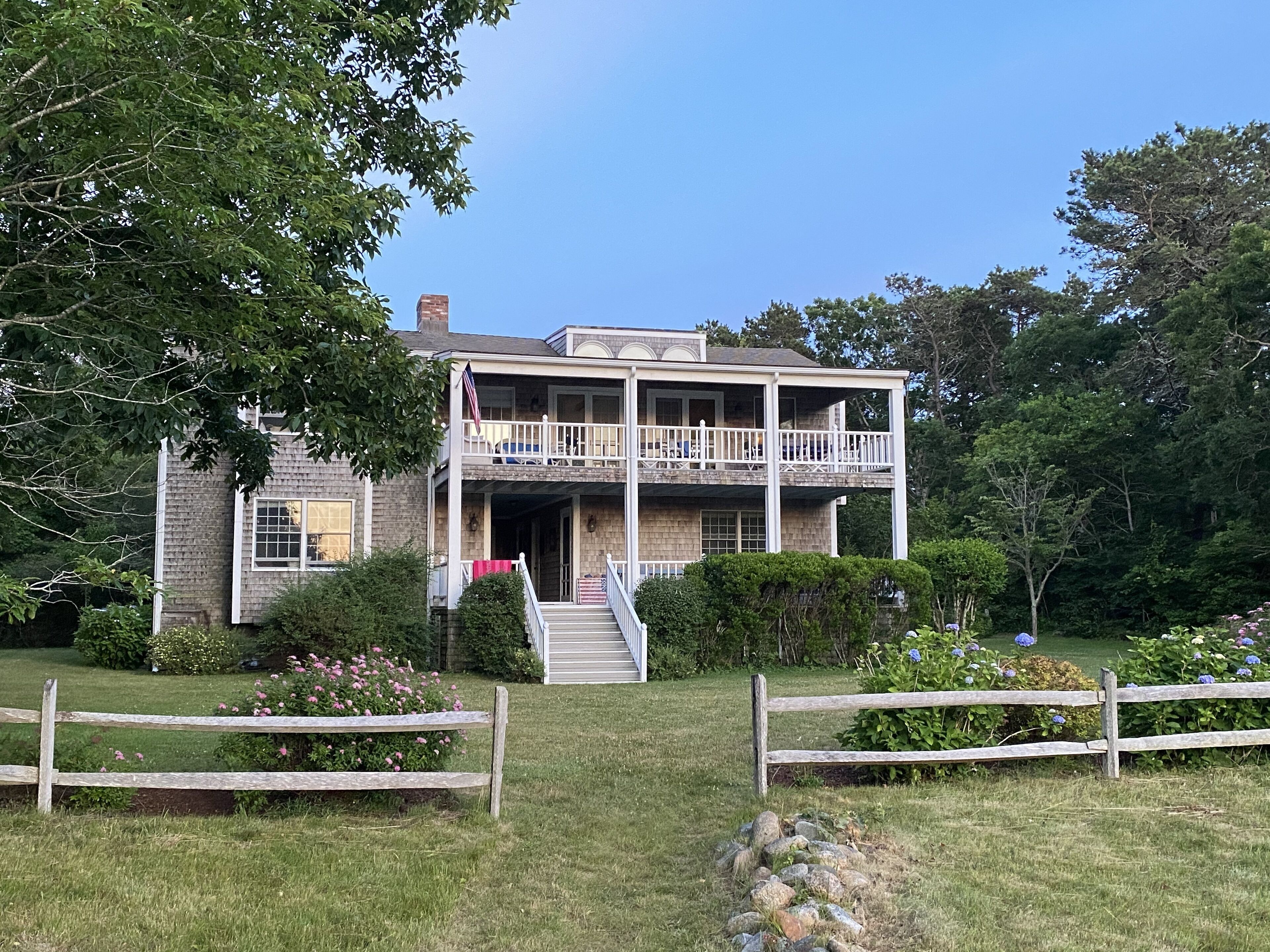 Private beach and ocean views yet close to Chappy Ferry!