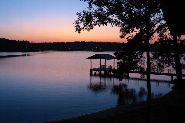 What can I say, other than a typical sunset at the cabin from the porch.