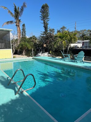A heated pool