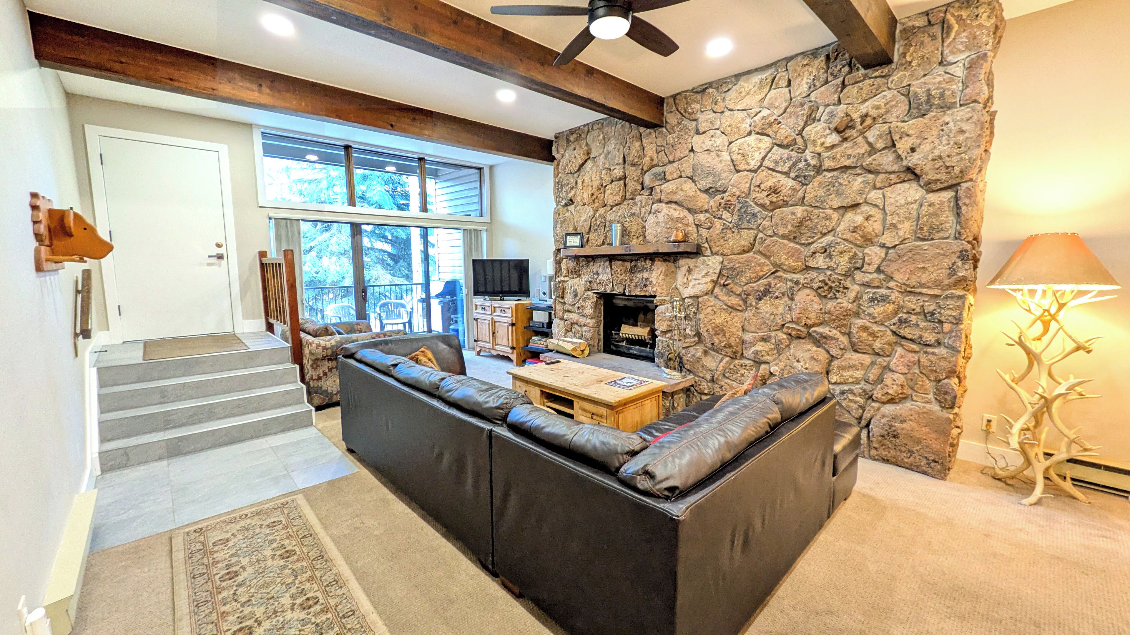 TV, fireplace, DVD player