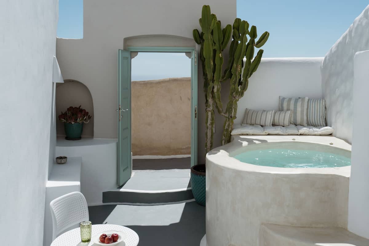 Villa Deluxe, 2 camere da letto, idromassaggio, vista mare | Terrazza/patio