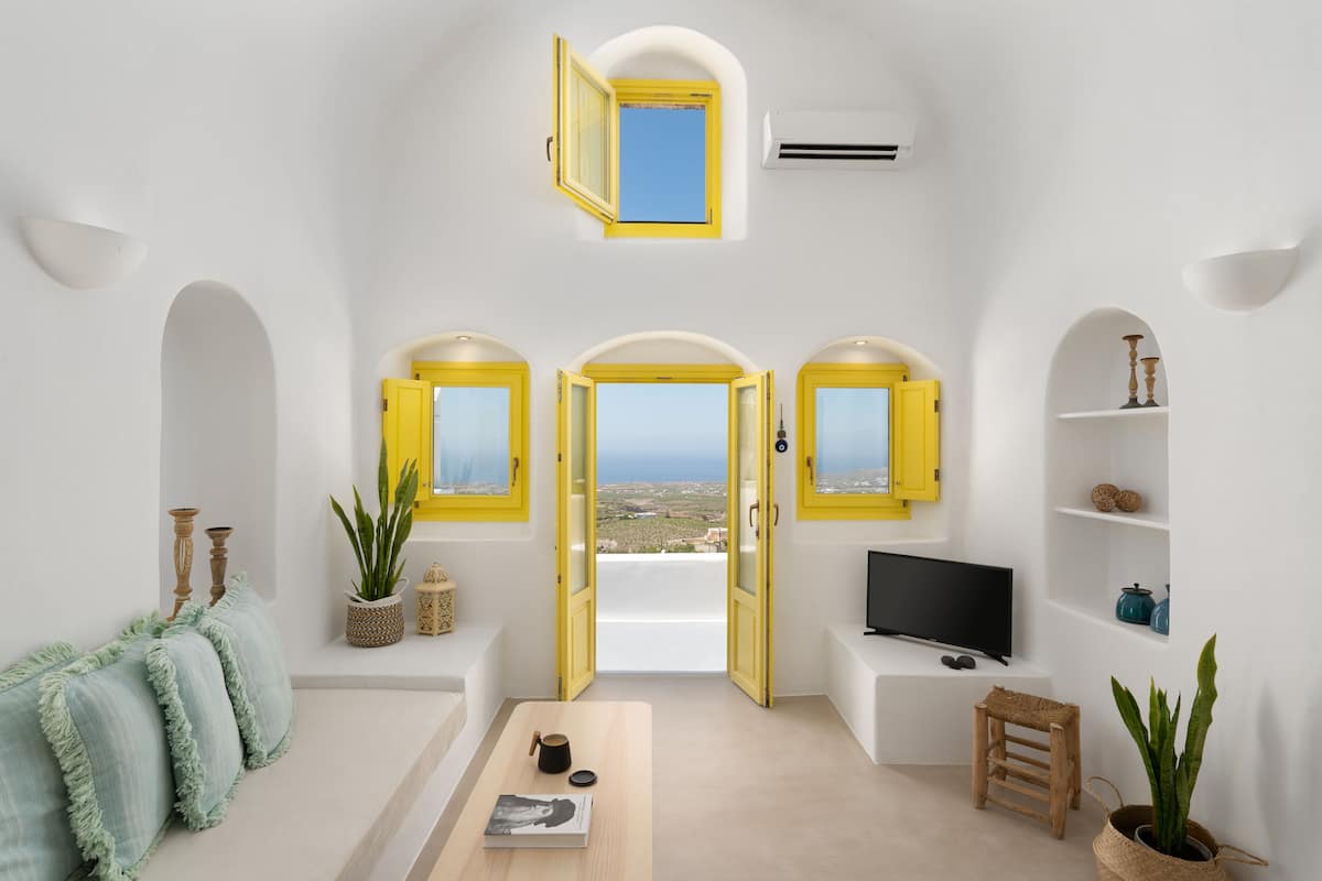 Suite panoramica, idromassaggio, vista mare | 1 camera, biancheria in cotone egiziano
