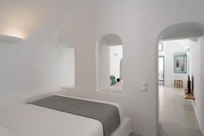 Vil·la Deluxe, 2 dormitoris, banyera d'hidromassatge, vistes al mar | 1 dormitori, llençols de cotó egipci i roba de llit d'alta qualitat