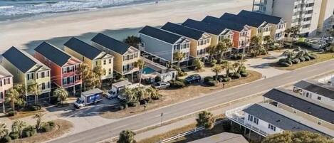 Beach nearby, sun loungers
