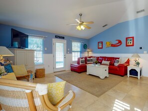 Smart TV, video games, DVD player, books