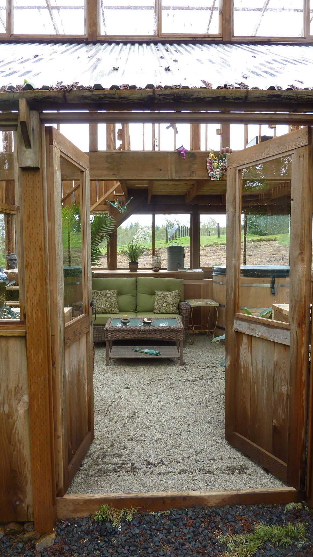 Glamping in our Unique Cabin outside Silverton, OR. with Hot Tub & Sleeping Loft
