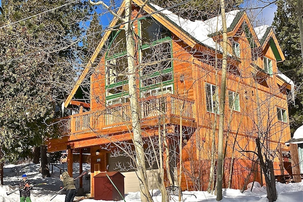 Lake Tahoe Chalet in the winter.