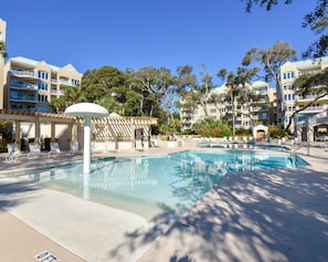 A heated pool