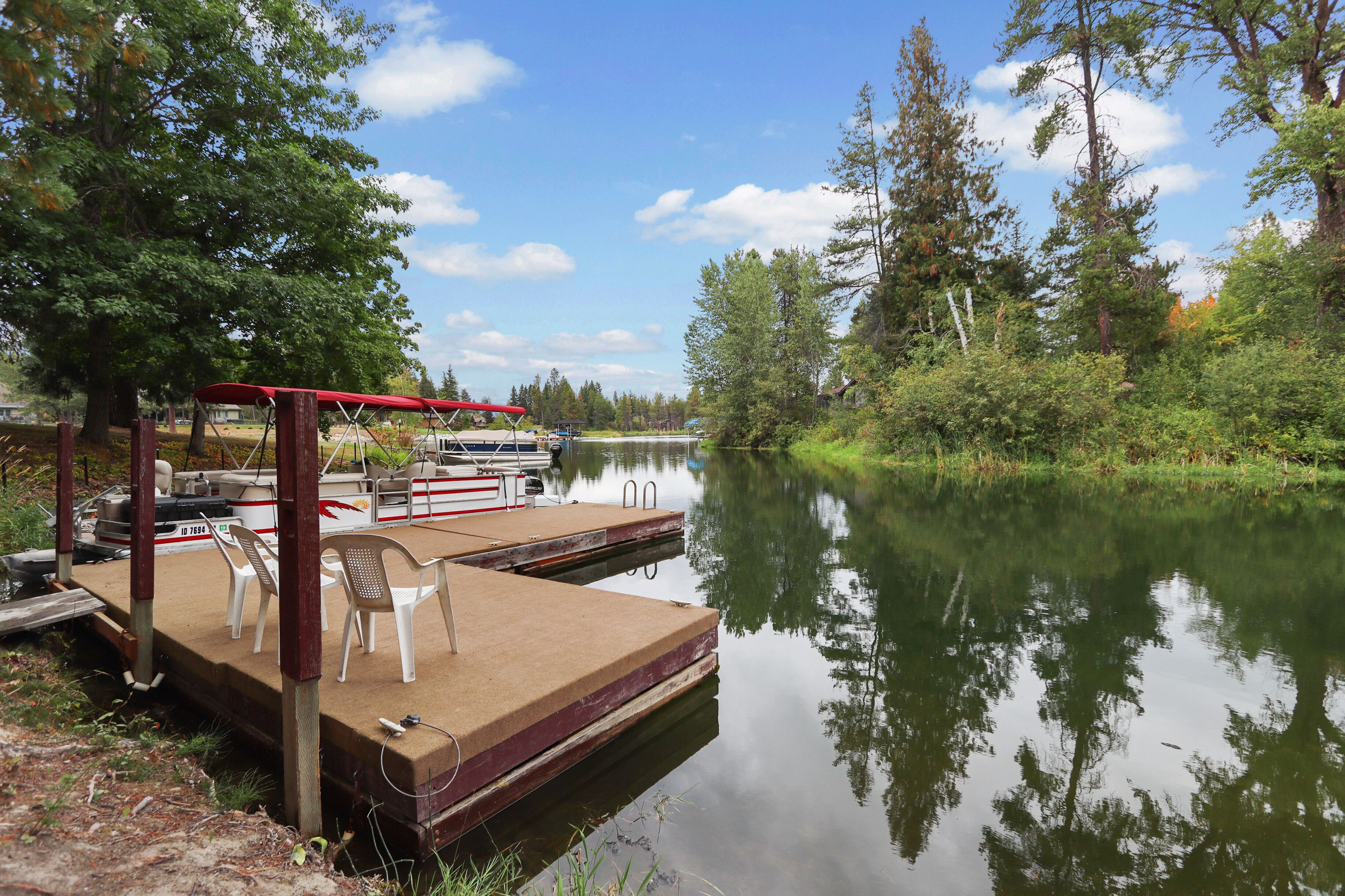 Stunning Custom Home w/dock on waterfront of large Channel to Lake Pend Oreille