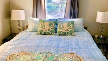 2 bedrooms, travel crib, WiFi, bed sheets