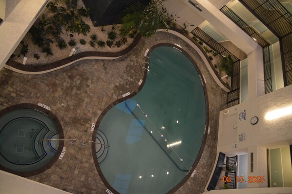 Indoor pool, outdoor pool