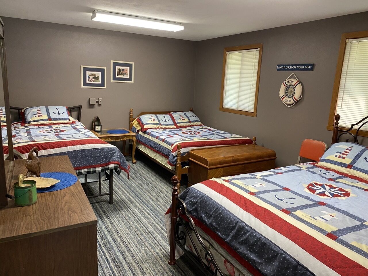 Sam's Place:Cabin 4 quiet / across 2,000 acre boy-scout camp.  All year round.