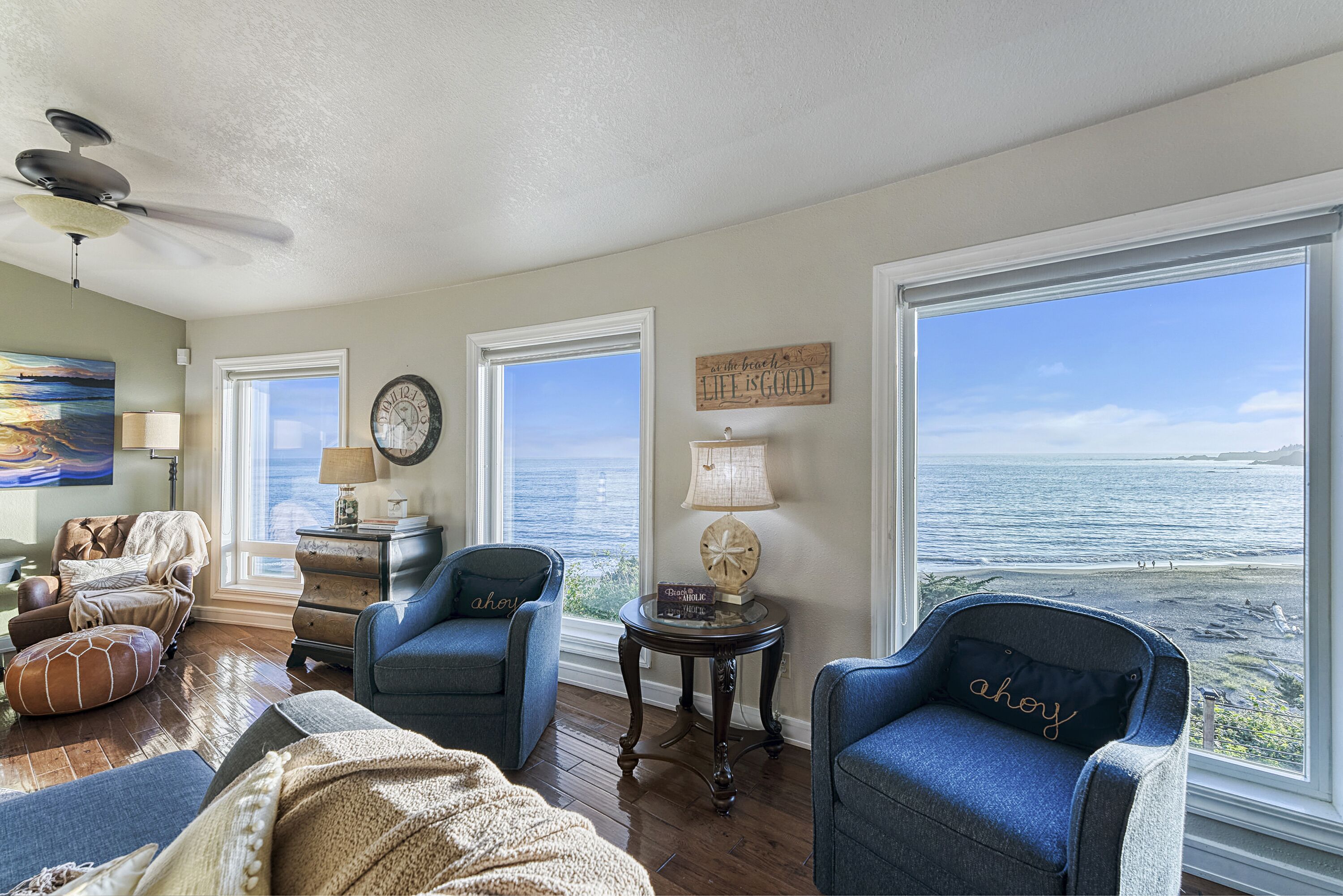 OCEANFRONT Split Level Beach home with hot tub and game room!