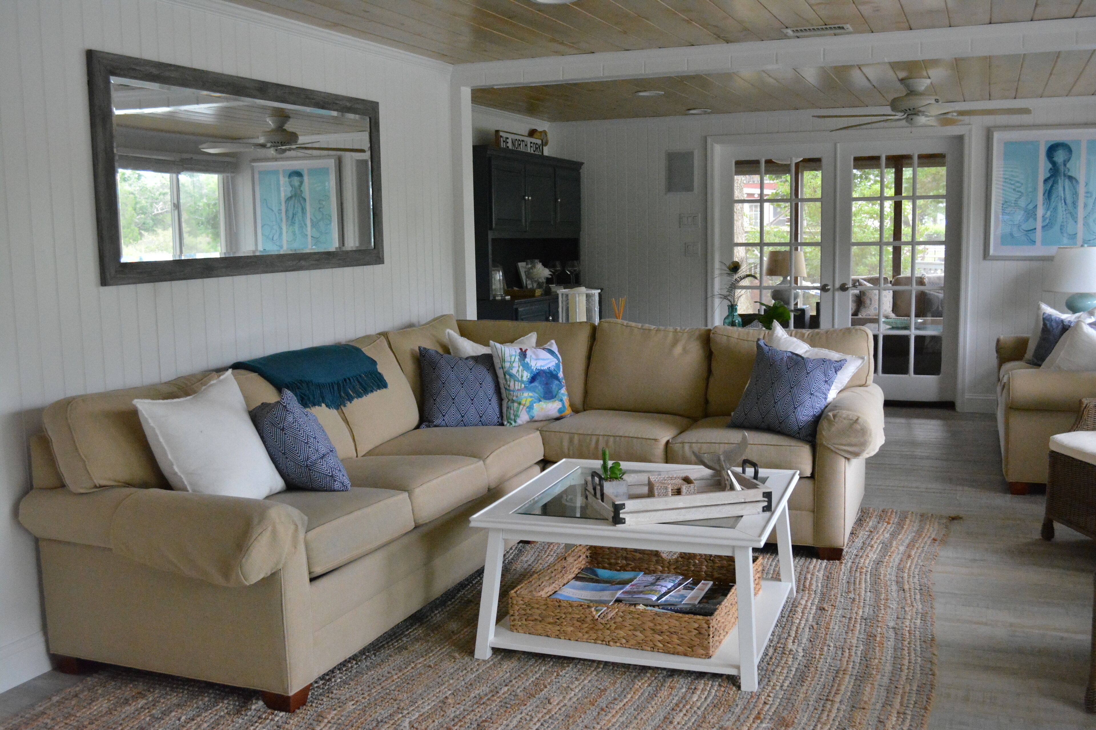 Beautifully appointed  waterfront property with heated pool and cabana