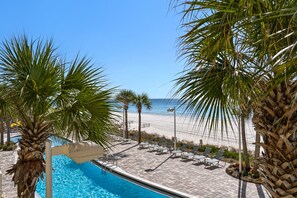 A heated pool - Calypso 2nd Floor Paradise- VIP parking- Daily Beach Chairs - Tower 1 Oceanfront (Panama City Beach)