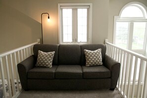 TV, fireplace, video games