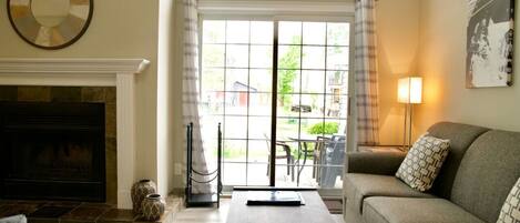 TV, fireplace, video games