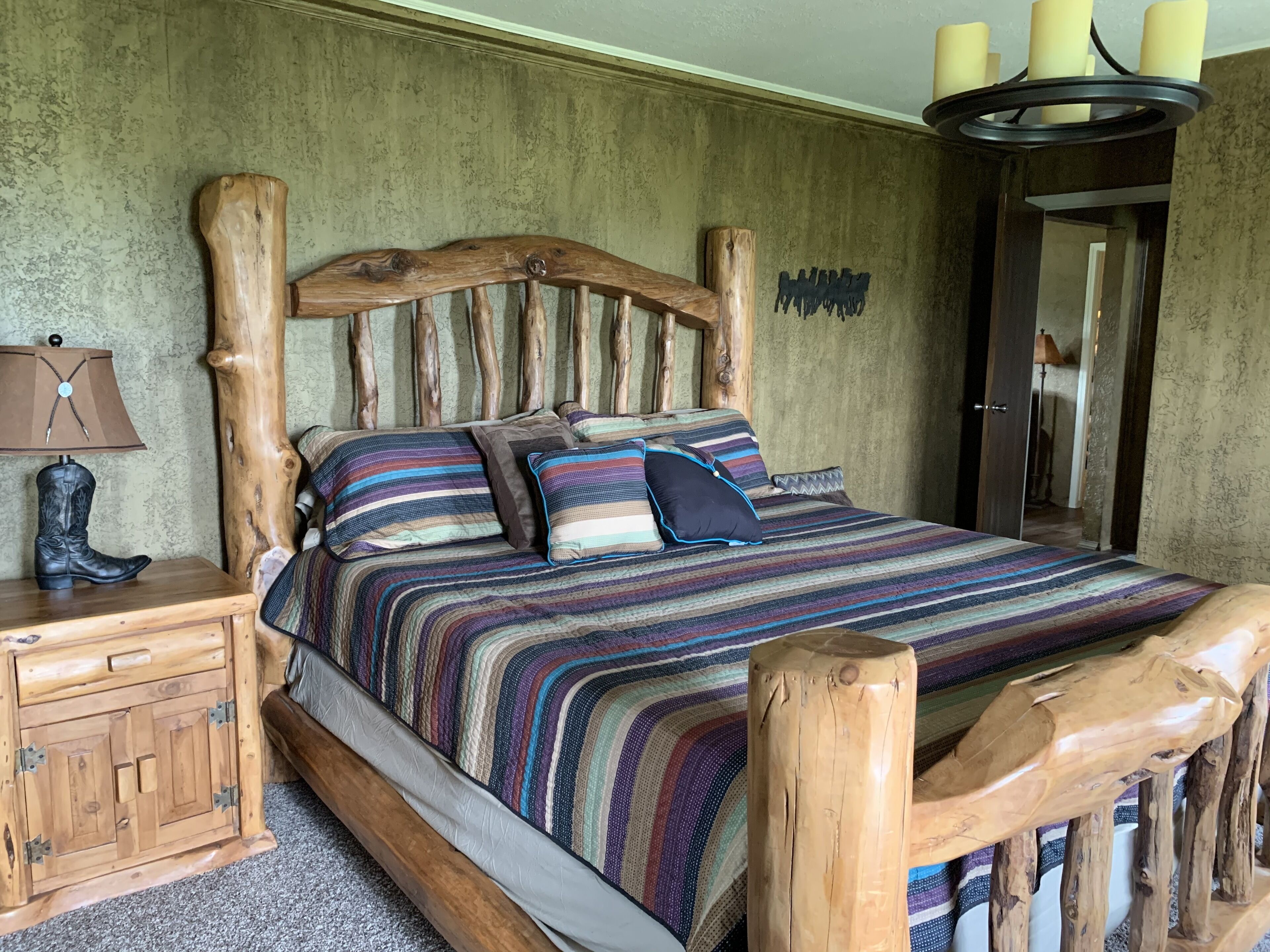 Mountain views, wrap around porch, incredible lawn with fire pit!! 