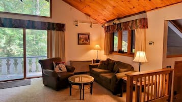 Smart-tv, dvd-afspiller, bordtennisbord, bøger