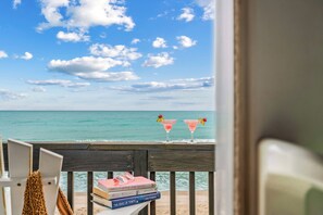 Interior - Oceanfront Oasis: Majestic Views!  Hot Tub, Fenced Yard, Covered Outdoor Space (Surf City)