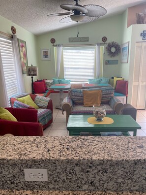 Smart TV, DVD player, books