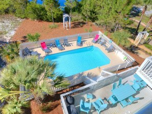 A heated pool