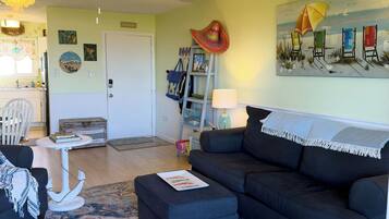 TV, DVD player, books