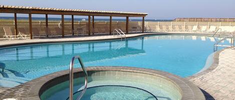 Outdoor pool, a heated pool