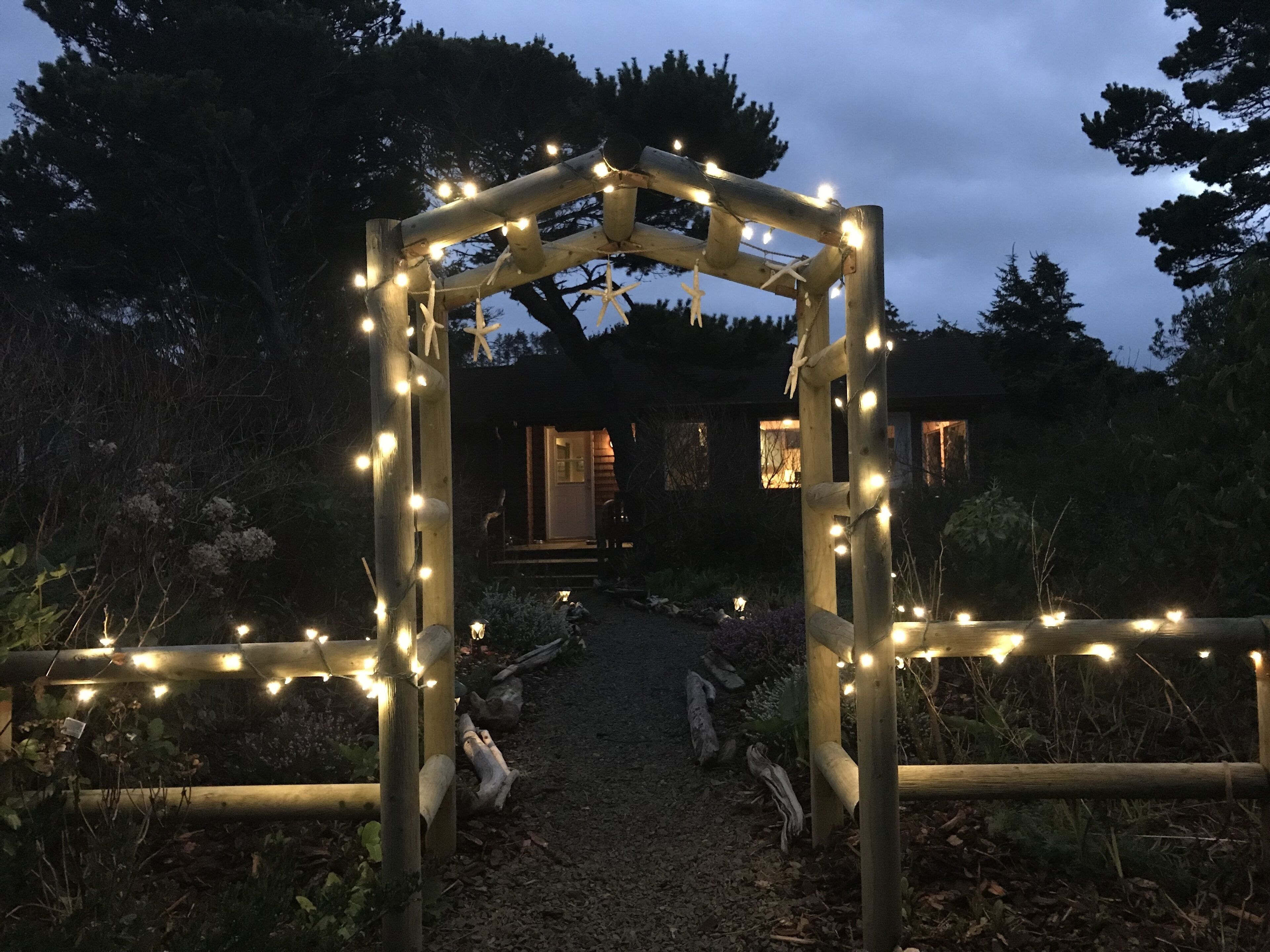 Arbor lights up after 7 pm.
