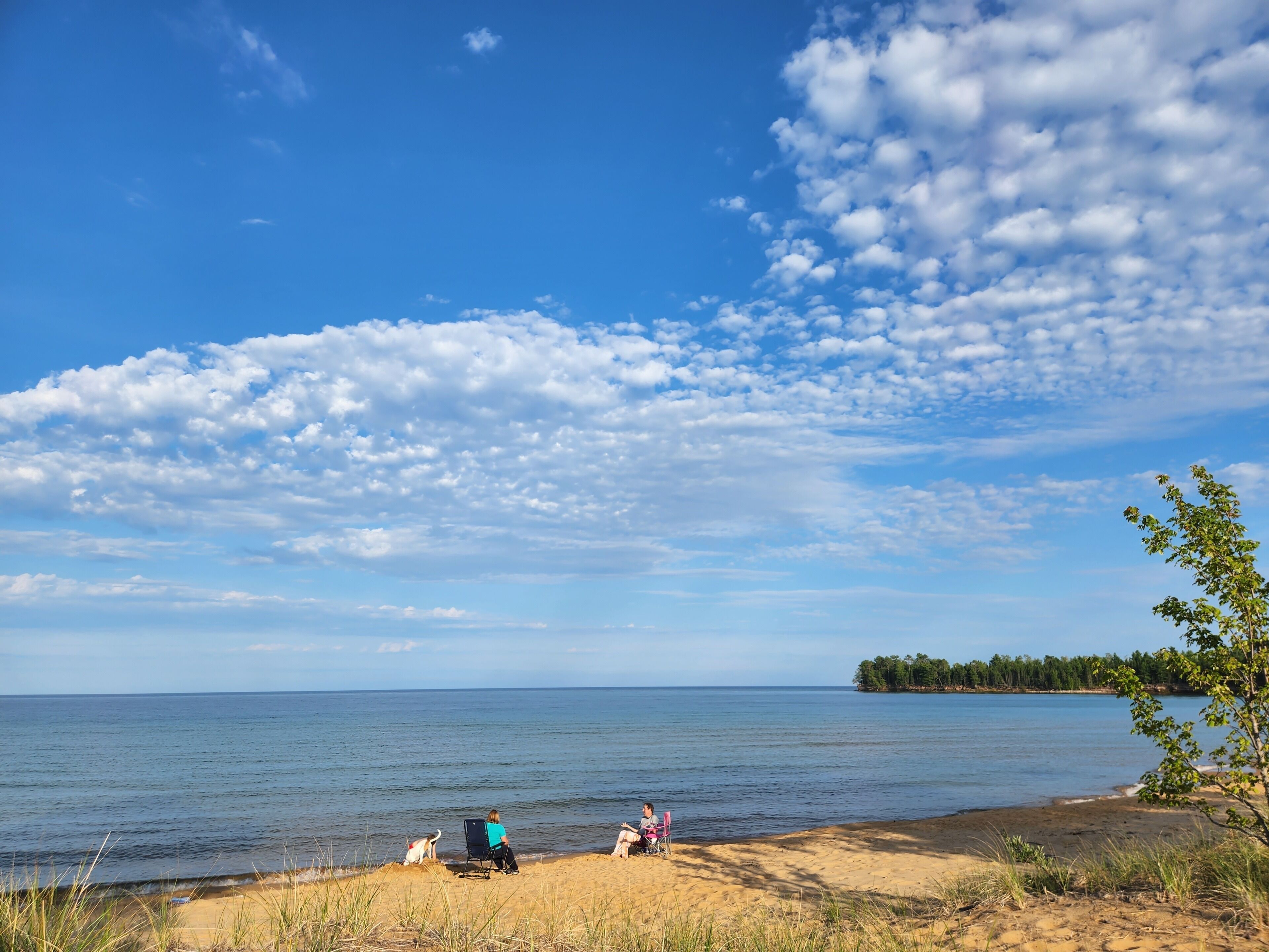 Plage, chaises longues, serviettes de plage