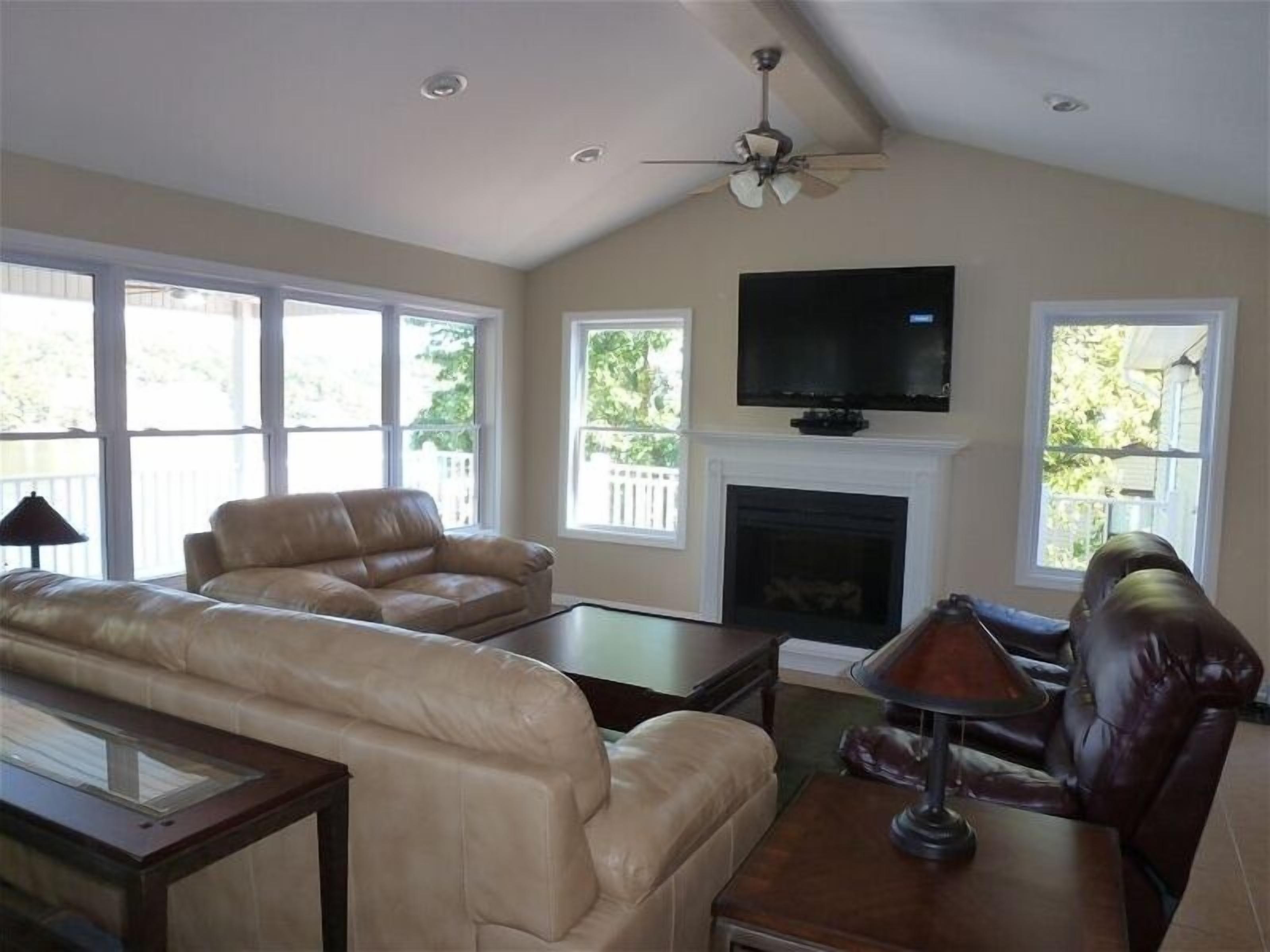 智能電視、壁爐、電子遊戲、DVD 播放機