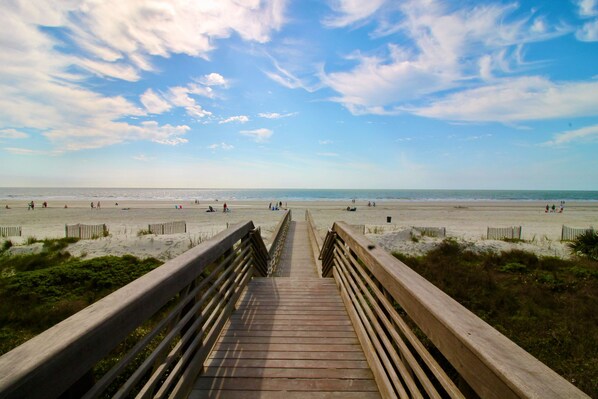 Beach nearby, sun-loungers