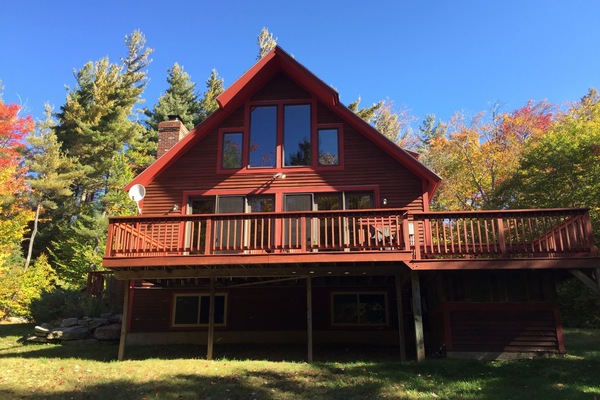 South side of house, deck and hot tub