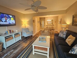 Smart TV, DVD player, books