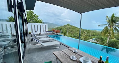 Kaunis trooppinen merinäköala-allas Villa Philippa vain 400 päässä rannasta + auto