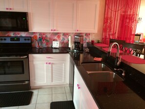 Microwave, oven, stovetop, dishwasher