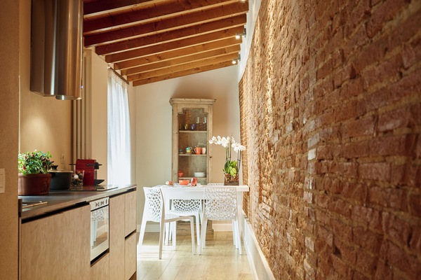 Kitchen-brick wall