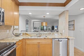 Fridge, microwave, oven, dishwasher - Beautifully Updated & Decorated Gulf Side Garden View Condo (Siesta Key)