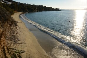 On the beach, beach towels