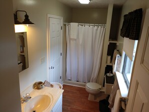 Hair dryer, towels, soap, toilet paper - Big Spring Bed & Breakfast (Williamsville)