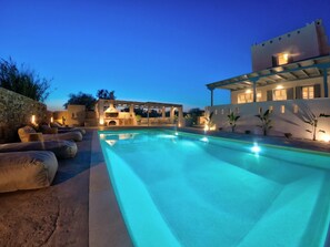 Pool - Seaside Naxos • 2 Villas • Private Pool • 8 BDR / 7 BATH • Sleeps 20 @ Plaka (Naxos)