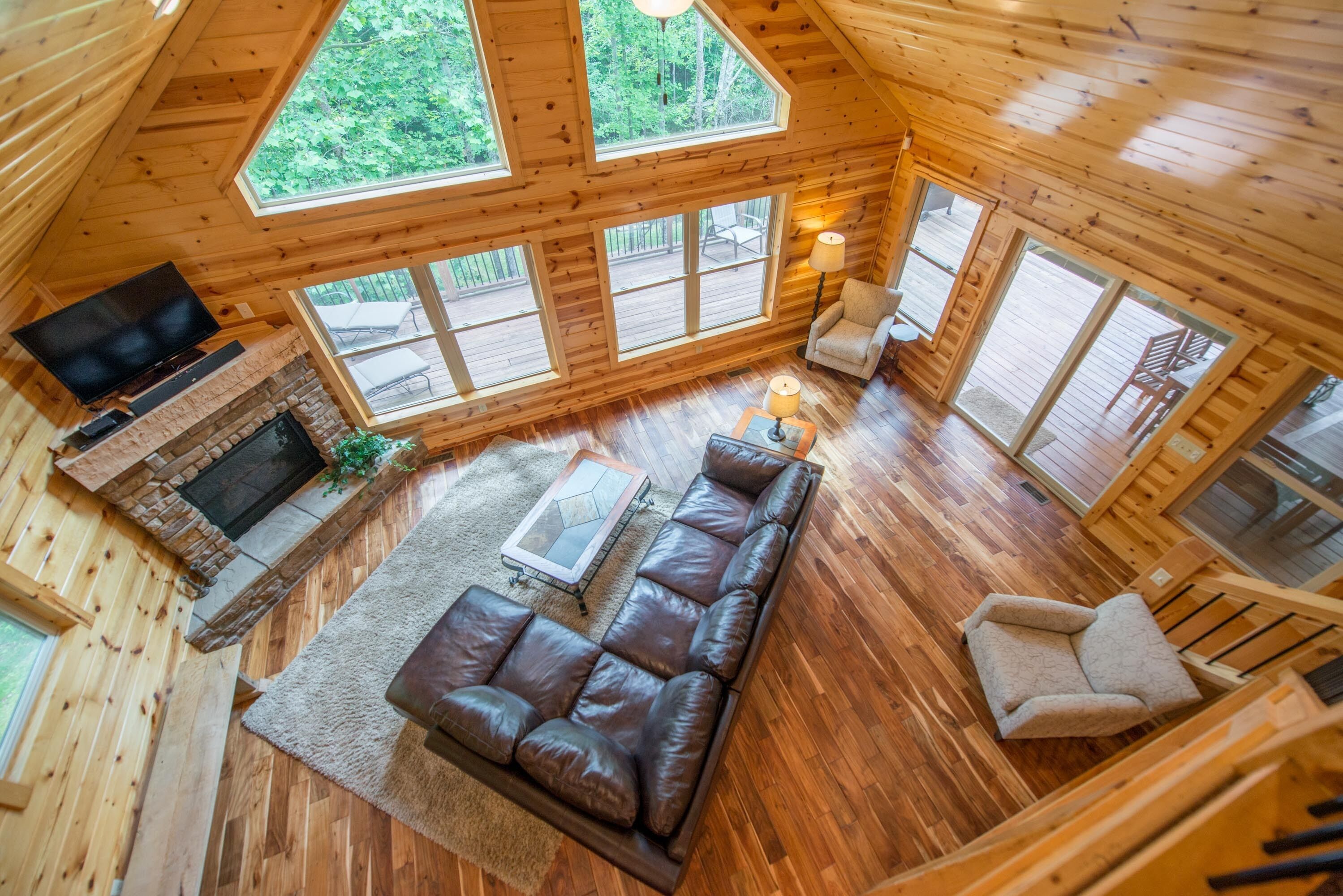 Gorgeous pet friendly property with 3 BR/3 BA cabin, multipule private acres, and a pond