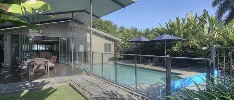 Outdoor pool, a heated pool