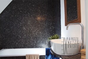 Hair dryer, soap, toilet paper