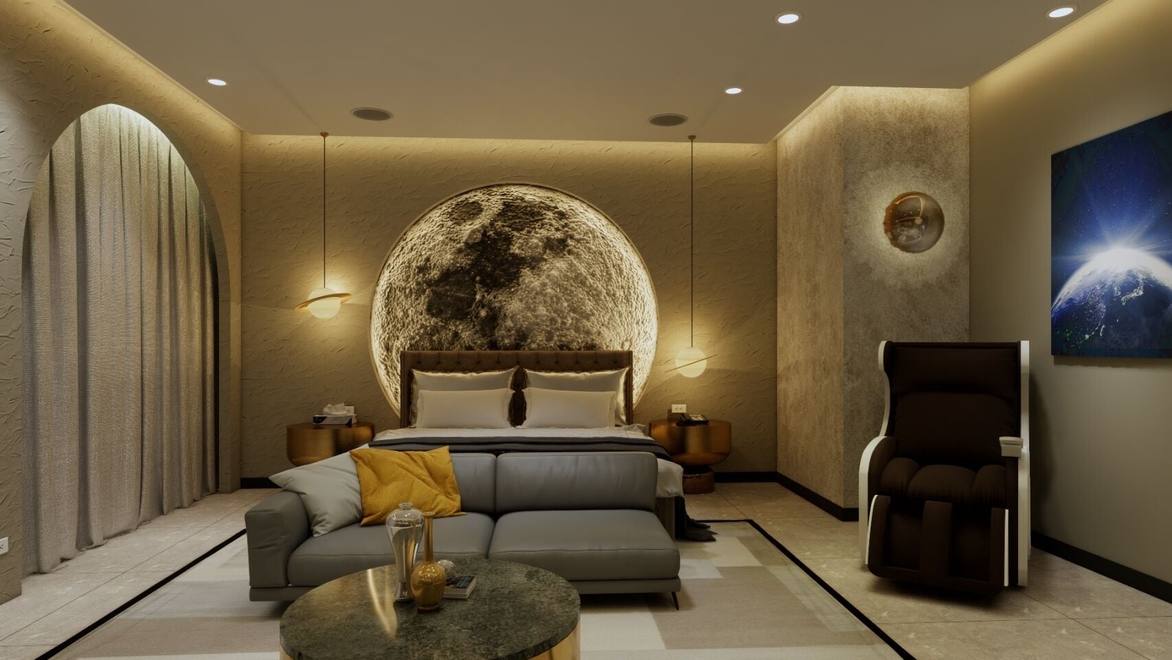 溫莎套房 | 低過敏寢具、迷你吧、布置獨特、書桌