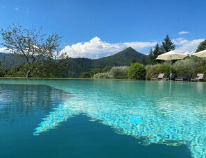 Outdoor pool - Tranquil architect-restored Tuscan villa with infinity pool and panoramic views (Pescia)