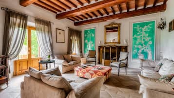 TV, fireplace, DVD player, stereo