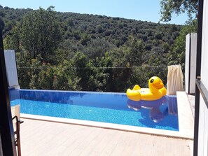 Indoor pool, outdoor pool - Secluded villa with own indoor & outside pool & mountain view (Kas)
