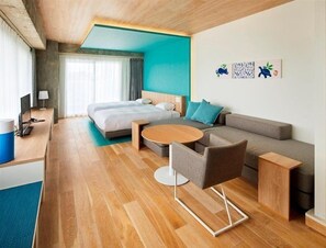 In-room safe, desk, laptop workspace, blackout curtains - Loisir Living Suites Seragaki (Onna)
